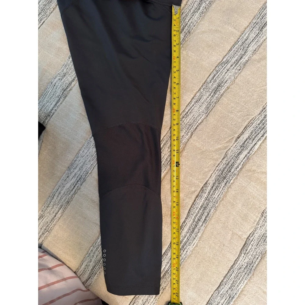 Nike Dri-FIT Womens Running Leggings Zipper Pocket Crop Tights Sz S *Flawed*